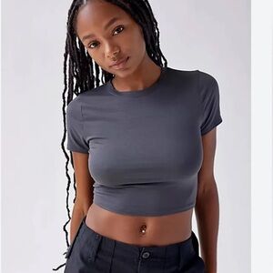 Urban Outfitters Charcoal Crop Top